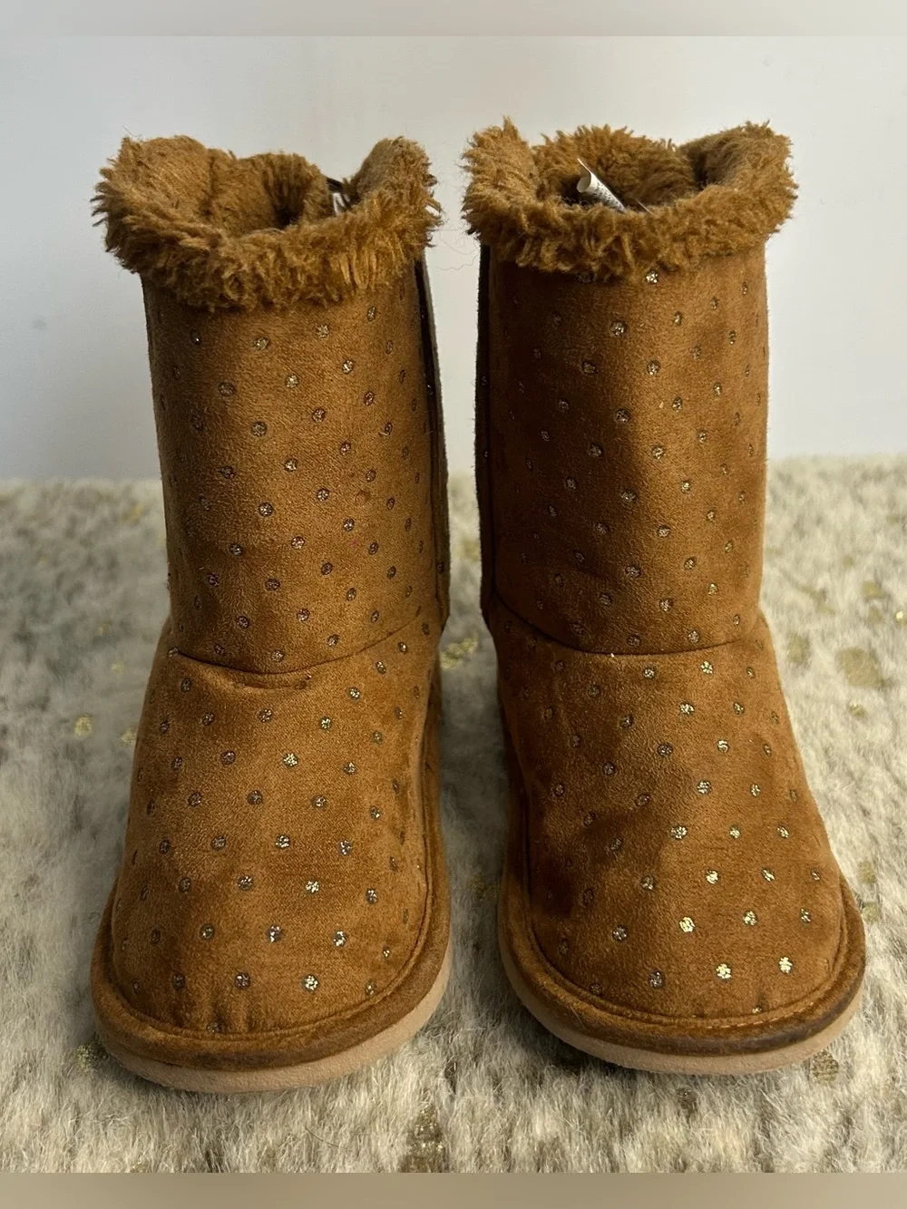 5 for $25🔥Crazy 8 Tan Moccassin Booties Baby Girl Size 7